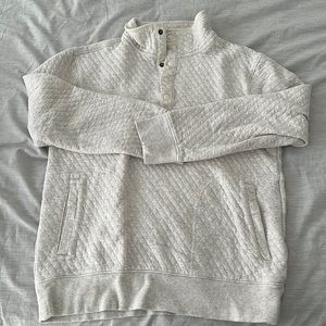 1/2 snap button cream colored sweater